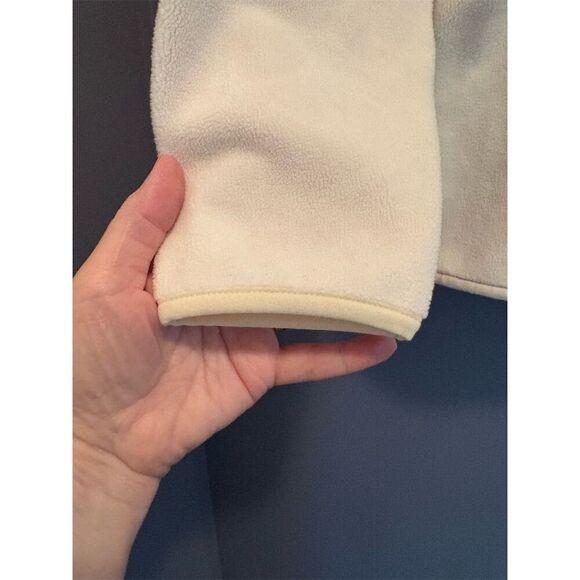 *3/$15 32 Degrees Women's Ivory Fleece Pullover M Snap Button Warm Top - Picture 5 of 11